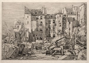 Abriss alter Häuser in Paris
