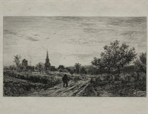 Landschaft, Abend (Heimkehr) von Maxime Lalanne