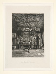 Der rote Salon, Tafel 5 aus der Suite Bei Victor Hugo von Maxime Lalanne