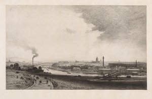 Paris im Jahr 1867, Blick vom Trocadero von Maxime Lalanne