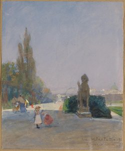 Blick vom Oberen Belvedere auf Wien