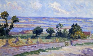 Heuhaufen am Meer; Meules au Bord de la Mer, 1914 von Maximilien Luce