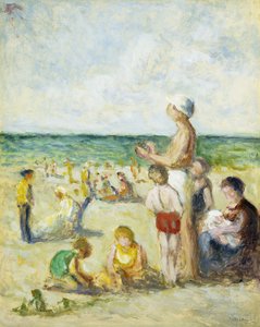 Am Strand in der Normandie, ca. 1930 von Maximilien Luce