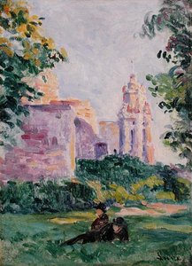 Rast im Gras, ca. 1897 von Maximilien Luce