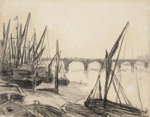 Die Themse an der Vauxhall-Brücke