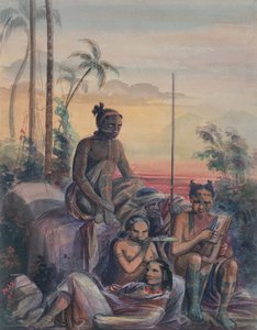 Einwohner der Marquesas-Inseln, ca. 1841-48