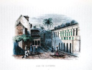 Rue de Cayenne, Französisch-Guayana, Illustration aus 