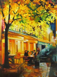 Herbstabend im Café von Maxine Shore