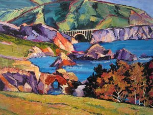 Bunte Küstenbrücke von Maxine Shore