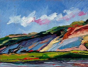 Farbige strukturierte Landschaft