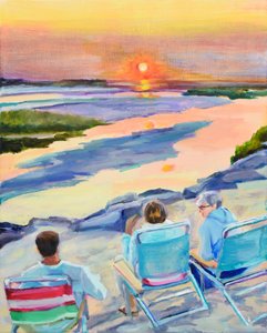 Entspannender Küsten-Sonnenuntergang von Maxine Shore