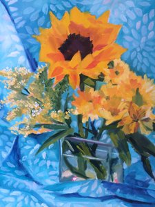 Sonniger Sonnenblumenstrauß von Maxine Shore