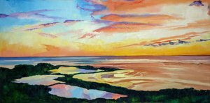 Lebendiger Küstensonnenuntergang von Maxine Shore