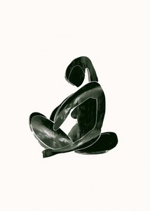 Abstrakte sitzende Figur