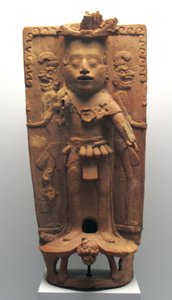 Weihrauchbrenner in Form des Maisgottes auf einer Schildkröte, Nord-Yucatán-Halbinsel, Postklassische Periode, 900-1000 n. Chr. von Mayan