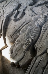 Relief auf einer Pyramide, Spätklassische Periode (600-900 n. Chr.)