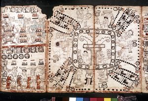Maya-Zivilisation: Codex Tro-Cortesiano, Mitte des 15. Jahrhunderts von Mayan Mayan
