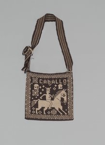 Männertasche mit Pferd und Reiter, wahrscheinlich 1950er Jahre von Mayan Mayan
