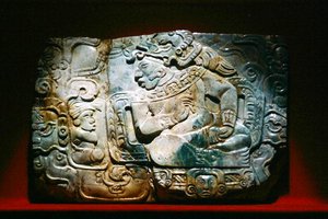 Pektorale des Königs und Höflings, aus Nebaj, Guatemala, Klassische Periode