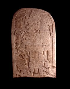 Präkolumbische Kunst, Maya-Zivilisation, späte klassische Periode: Stele aus Machaquila, Peten, Guatemala