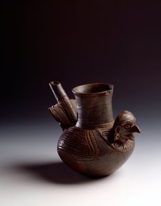 Präkolumbische Kunst, Maya-Zivilisation, postklassische Periode: zoomorphe Vase von Mayan Mayan