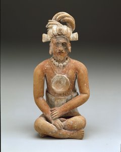 Sitzender bärtiger Mann, Späte Klassische Periode, ca. 600-900