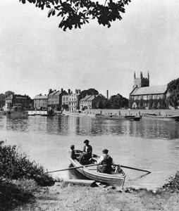 Fähre über die Themse zum London Apprentice Inn, Isleworth, London, 1926-1927 von McLeish