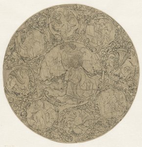 Johannes der Täufer in der Wüste von Meester E.S.