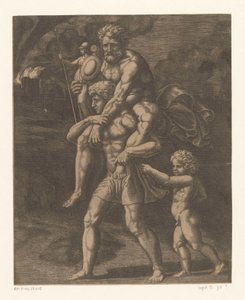 Aeneas und seine Familie fliehen aus Troja