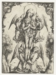 Die Erhebung der Hl. Maria Magdalena mit vier Engeln von Meester van het Amsterdamse Kabinet