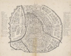Karte von Moskau. Aus: Augustin von Meyerberg und seine Reise nach Russland von Meierberg