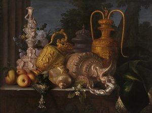 Stillleben, Muscheln und Goldschmiedekunst von Meiffren (c.1630 1705) Conte