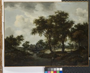 Die Wassermühle (Die Trevor-Landschaft) von Meindert Hobbema