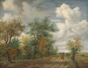 Waldlandschaft mit Figuren, ca. 1658.
