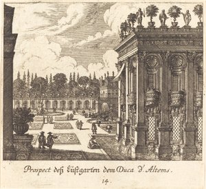 Gärten, Herzog von Altems von Melchior Küsel after Johann Wilhelm Baur