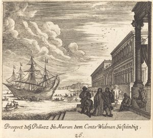 Palazzo des Grafen Widman von Melchior Küsel after Johann Wilhelm Baur