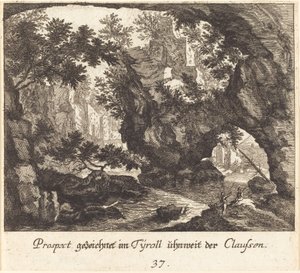 Tiroler Landschaft von Melchior Küsel after Johann Wilhelm Baur