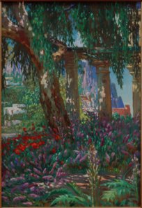 Landschaft auf Capri: Blick auf eine Säulenreihe