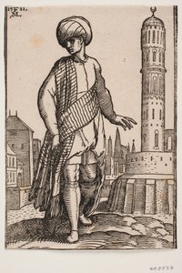 Eleganter junger Mann mit Turban und langem Schal
