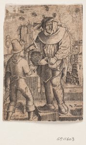 Mann mit Dudelsack von Melchior Lorck