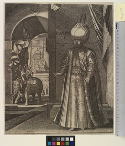 Porträt von Sultan Suleiman dem Prächtigen (stehend)