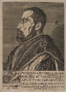 Porträt von Ogier Ghiselin de Busbecq, kaiserlicher Gesandter von Melchior Lorck