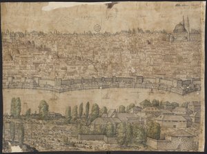 Ansicht von Konstantinopel, Blatt 14, Melchior Lorck, 1559
