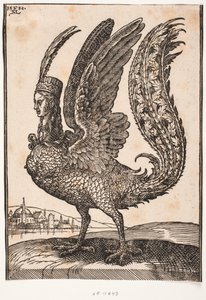 Unidentifiziertes mythisches Tier, Harpyie oder Sirene