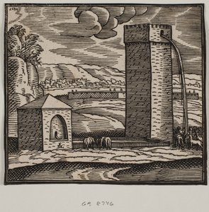 Brunnen, Wassertränke und Wasserturm von Melchior Lorck