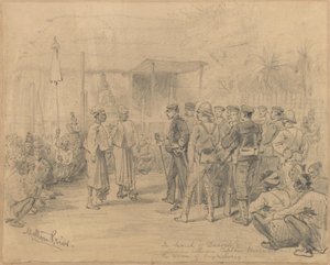 Auf der Suche nach Dacoits, ca. 1885 von Melton Prior