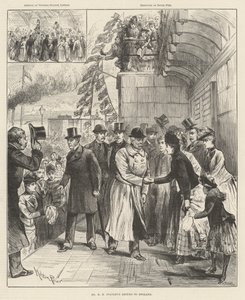Herr H M Stanleys Rückkehr nach England von Melton Prior