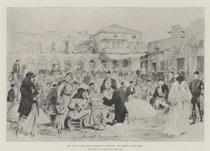 Der Besuch des deutschen Kaisers in Palästina, der Marktplatz von Haifa von Melton Prior