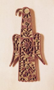 Adlerförmige Brosche (Metall und Emaille) von Merovingian