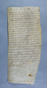 Privileg von Clovis III. (682-695) gewährt der Abtei Saint-Denis, 691